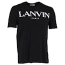 Camiseta con logo Lanvin de algodón negro