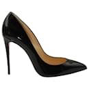 Christian Louboutin Pigalle Follies 100 Pumps in Black Patent Leather