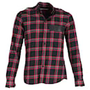 Givenchy Tartan Shirt in Red and Black Cotton