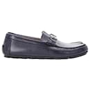 Ermenegildo Zegna Highway Loafers in Navy Blue Leather