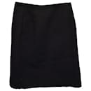 Nina Ricci A-Line Skirt in Black Wool