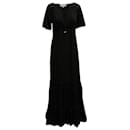 Diane Von Furstenberg Semi Sheer Dress with upperr Design in Black Viscose