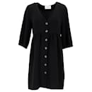 Ba&Sh Buttoned Dress in Black Polyester