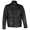 Boss Multi-Pocket-Jacke aus schwarzem Leder - Hugo Boss