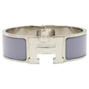 Bracelet Hermès Clic Clac H GM en émail violet pastel