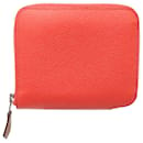 Hermès Epsom Azap Compact Wallet in Orange Leather