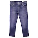 Brunello Cucinelli Dark Wash Denim Jeans in Blue Cotton