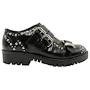 McQ Alexander McQueen Studded Ellis Brogues in Black Patent Leather - Autre Marque