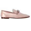 Giuseppe Zanotti Fringed Loafers in Pink Satin