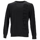 Givenchy Tonal Vertical Logo Sweater In Black Cotton