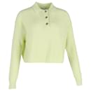 Acne Studios Cropped Long Sleeve Polo Jumper in Yellow Cotton
