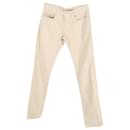 Loro Piana Slim-Fit Trousers in Beige Cotton