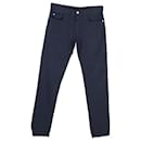 Loro Piana Slim-Fit Trousers in Navy Blue Cotton
