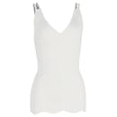 Top senza maniche in maglia Sandro in cotone bianco