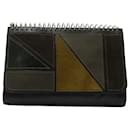 Jean Paul Gaultier Spring Patchwork Pouch in Black Leather