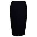 Falda lápiz Christian Dior de lana negra