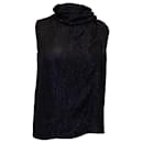 Gucci Metallic Stripe Sleeveless Top in Black Silk
