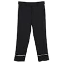 Gucci Contrast Piping Trousers in Black Cotton