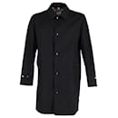 Burberry Single-Breasted Car Coat in Black Polyamide
