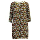 Sandro Floral Cutout Sleeve Mini Dress in Multicolor Viscose
