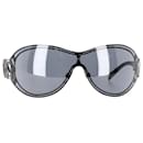 Chanel CC Logo Shield Sunglasses in Black Plastic