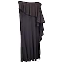 Falda larga con volantes laterales de Givenchy en viscosa negra