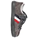 Sneakers Moncler New Monaco in camoscio grigio