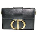 Dior 30 Montaigne Box Bag in Black Calfskin Leather