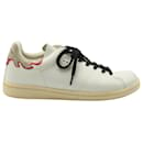 Isabel Marant Bart Low-Top Sneakers in White Leather