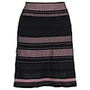 Missoni Striped A-line Mini Skirt in Black Polyamide