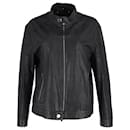 Armani Collezioni Moto Jacket in Black Leather