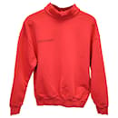 Pangaia Mock Neck Sweatshirt in Red Recycled Cotton - Autre Marque