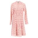 Vestido de crochê Temperley London em algodão rosa