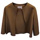 Saint Laurent Cropped Jacket in Brown Cashmere