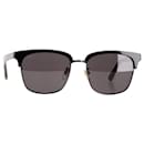Gucci GG0382S001M Halbrand-Sonnenbrille aus schwarzem Kunststoff