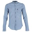 Burberry Brit Checkered Shirt in Blue Cotton