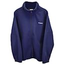Vetements Oversized Logo Fleece Jacket in Blue Polyester - Vêtements