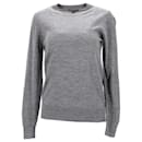 Burberry Elbow Patch Detail Sweater in Grey Wool