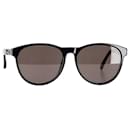 Saint Laurent Round Solid Sunglasses in Black Acetate