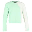 Haider Ackermann Tie Dye Raw Edge Sweater in Green Cotton