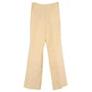 Pantalones con cierre lateral de lino amarillo de Acne Studios