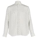 Saint Laurent Playing Cards Shirt in White Silk