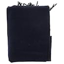 Lanvin Fringed Scarf in Navy Blue Cotton