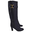 Chloe Riding Boots in Black Leather - Chloé