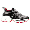 Christian Louboutin Spike Sock Slip-On Platform Sneakers in Black Neoprene