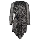 Isabel Marant Étoile Prewitt Leafprint Georgette Dress in Black Viscose - Isabel Marant Etoile
