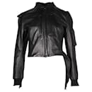 Yohji Yamamoto Asymmetric Hem Jacket in Black Leather