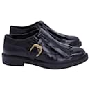 Tod's Monk Strap Shoes in Black Leather