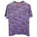 Missoni Space-Dyed T-Shirt in Purple Cotton 