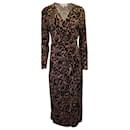 Diane von Furstenberg Midi Wrap Dress in Brown Silk - Diane Von Furstenberg